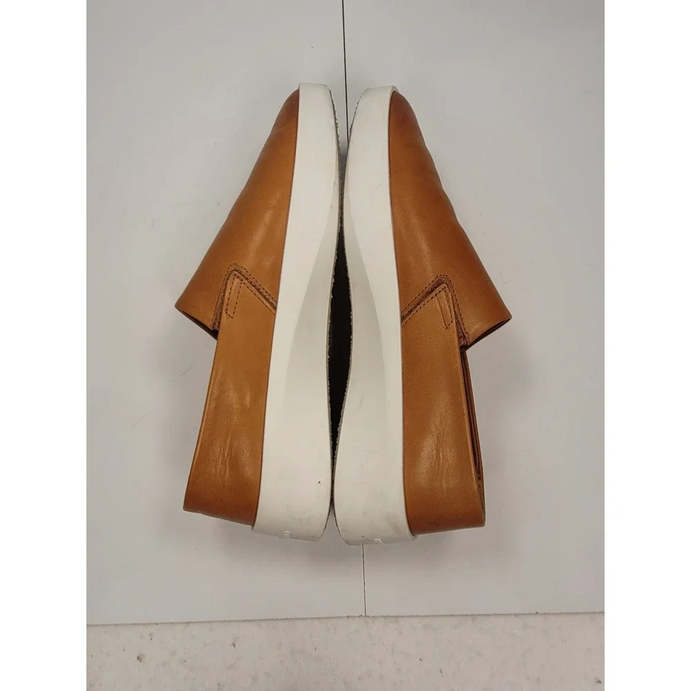 Wolf & Shepherd Cruise Unisex Honey‎ Brown Leather Slip On Sneaker Size 6.5M 8W